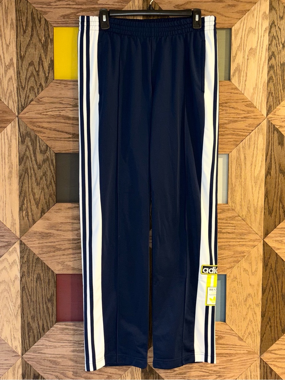 Adidas Originals Adibreak Track Pants Navy & White Stripe Sz M - Picture 5 of 11